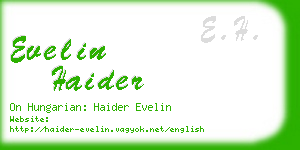 evelin haider business card